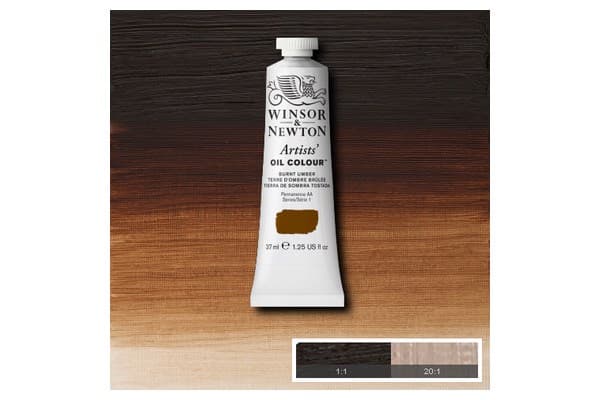Artists oil colour 37ml burnt umber 076