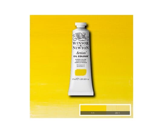 Artists oil colour 37ml winsor yellow 730