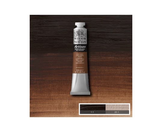 Artisan water mix oil 200ml burnt umber 076
