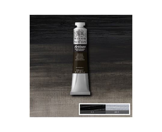 Artisan water mix oil 200ml ivory black 331