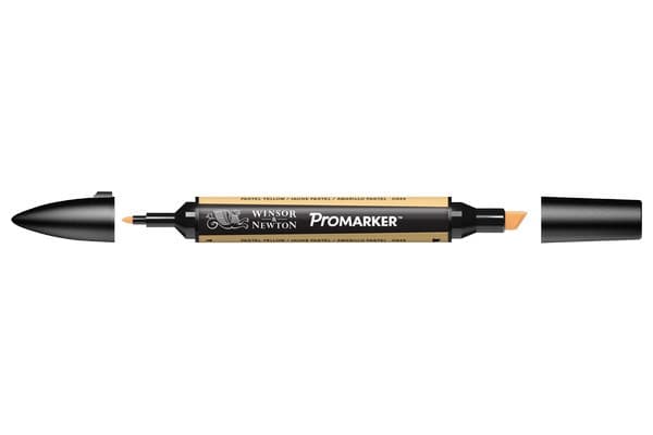 Winsor & Newton 0203288, Keltainen, Monivärinen, Pastel Yellow, Ohut/medium, Leveä/terävä kärki, Pyöreä