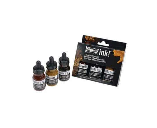 Proff. acrylic ink 3 pack transparent