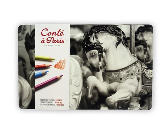 Pastel pencils set 24pcs ass in metal box