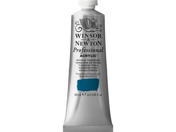 Winsor & Newton Professional Acrylic, 60 ml, Turkis, Rør