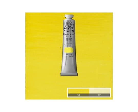 Winsor & Newton Professional Acrylic, 200 ml, Keltainen, Tuubi