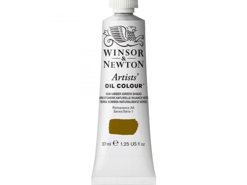 Artists oil colour 37ml raw umber, green shade 558