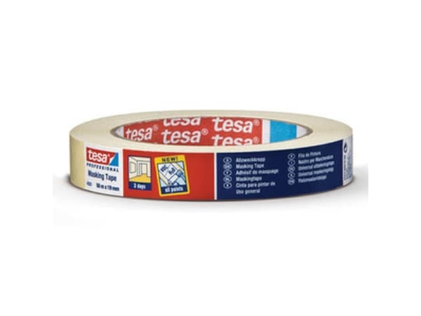 TESA 05085-00000-02, Allsiding maskeringstejp, papper, Gul, Keramiska, Glas, Metall, Plast, Trä, Universal, 2 dagar