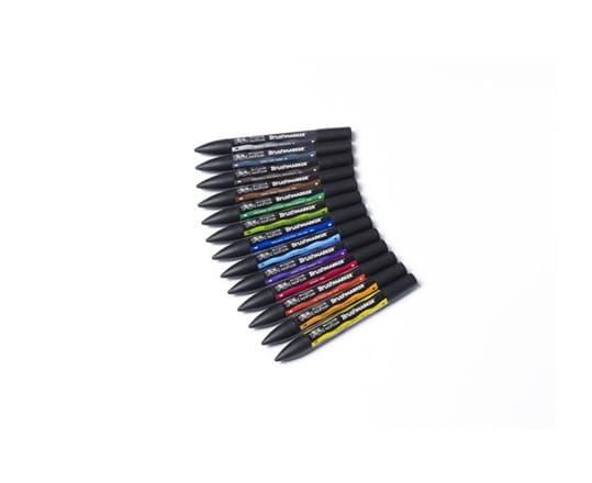 Winsor & Newton 0290032, Blandade färger, Multifärg, 12 färger, Multi, Mejsel-/penselspets, Rund
