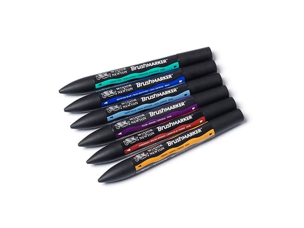 Winsor & Newton 0290034, Assorterte farger, Flerfarget, 6 farger, Multi, Meisel-/penselspiss, Rund