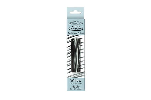 Willow charcoal thin 24pcs