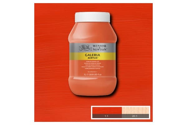 Winsor & Newton Galeria Acrylic, 1000 ml, Oranssi, Purkki
