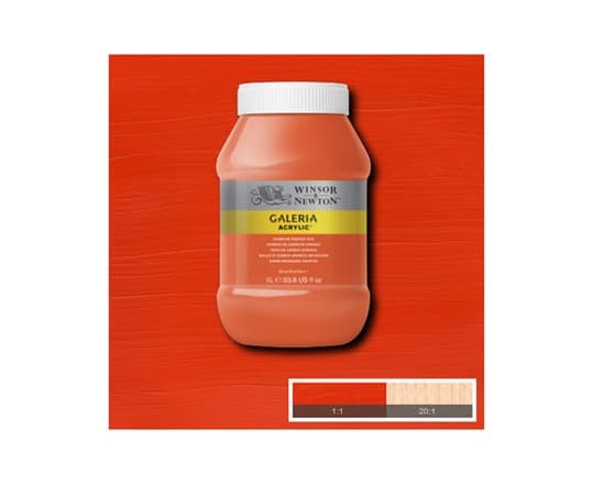 Winsor & Newton Galeria Acrylic, 1000 ml, Oranssi, Purkki