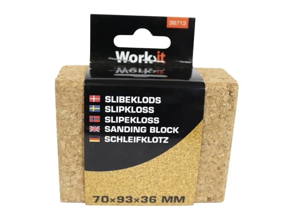 Work>it® slibeklods 70×93×36 mm kork