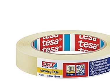 TESA 4323, Yleiskäyttöinen maalarinteippi, Paperi, Beige, Keraaminen, Lasi, Metalli, Muovi, Puu, Yleiskäyttöinen, Universal, Universal