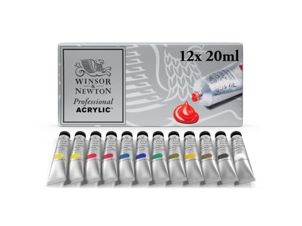 Winsor & Newton 5012572013321, 20 ml, Svart, Blå, Brun, Grön, Rosa, Röd, Vit, Gul, Rör