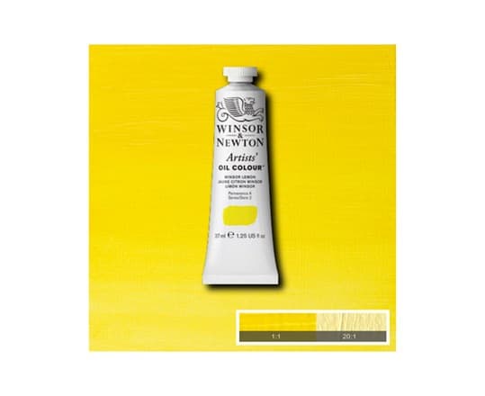 Artists oil colour 37ml winsor lemon 722