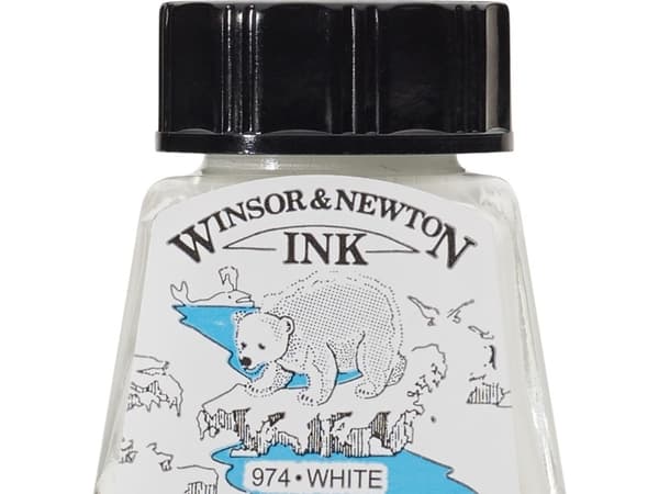 Winsor & Newton Winsor & Newton Tegneblekk Hvit 14ml universal