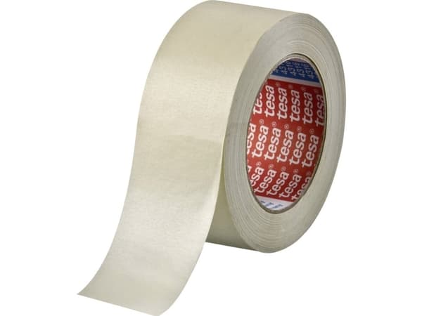 TESA 4316, Allsiding maskeringstejp, papper, Beige, Keramiska, Glas, Metall, Plast, Trä, Slät, Gummibaserad