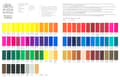 Miniatyrbild 2 av 2: Designers Gouache colour chart, hand painted