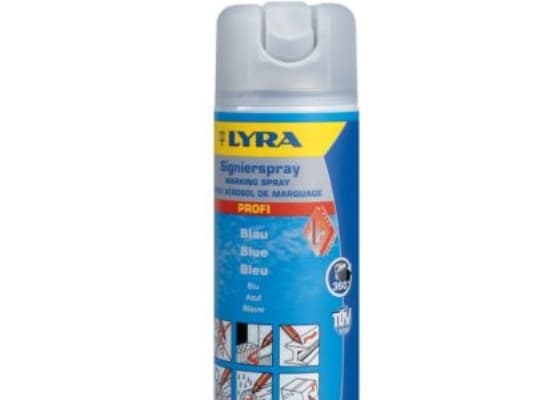 Lyra markeringsspray blå - 500 ml. (4180) - UN 1950 Aerosoler, brandfarlige 2.1.