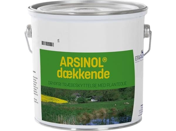 Arsinol Coating Black 2,5L. Pinnoite, tixotrooppinen puunsuoja-aine, joka sisältää pellavaöljyä ja lisättyjä väripigmenttejä, joilla on korkea valonk