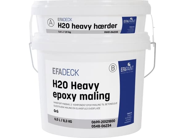 Efadeck H2O Heavy Grey med härdare 8 L/10,09 KG