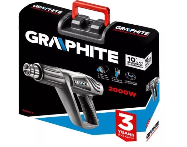 Tanner 2000W Graphite temperaturområde 25-600°C med bæretaske