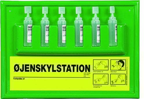 Ögonduschbräda med vägg med 6 30 ml flaskor