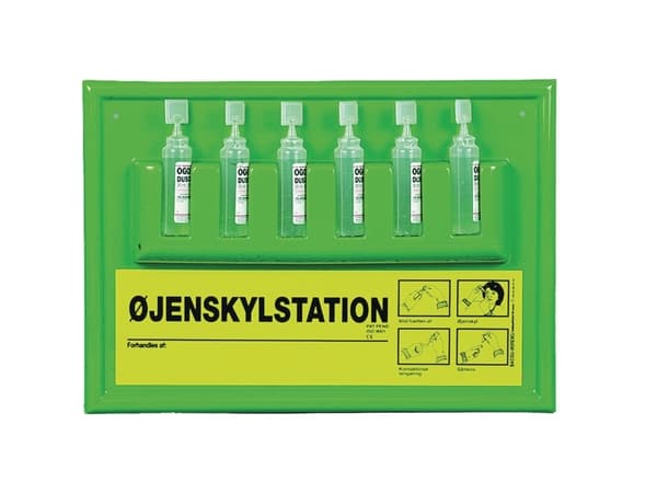 Ögonduschbräda med vägg med 6 30 ml flaskor