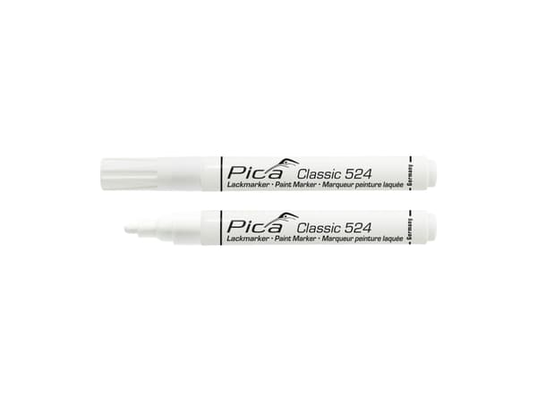 Pica markeringspenna vit - Classic Industry färgmarker med rund spets 2-4 mm