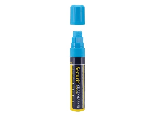 Securit® original kridtmarker med blockspider i blått