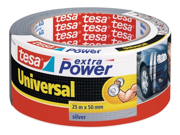 Tesa extra Power Universal - Vävtejp - 50 mm x 25 m - silver