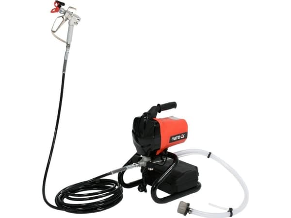 Yato YT-82560, Maling, Acryl maling, Oljemaling, 1,1 l/min, 2,5 m/s², 7,5 m, Sort, Rød