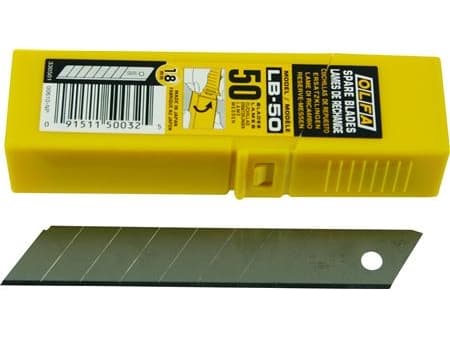 OLFA Bræk-af-knivblad 18mm50 stk bræk-af-blade i hylster