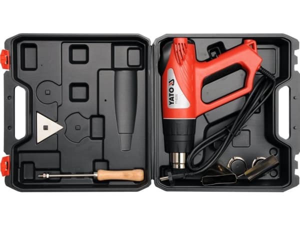 Yato YT-82292, Varmluftspistol, Pistolhåndtak, II, Sort, Grå, Oransje, 500 l/min, 550 °C