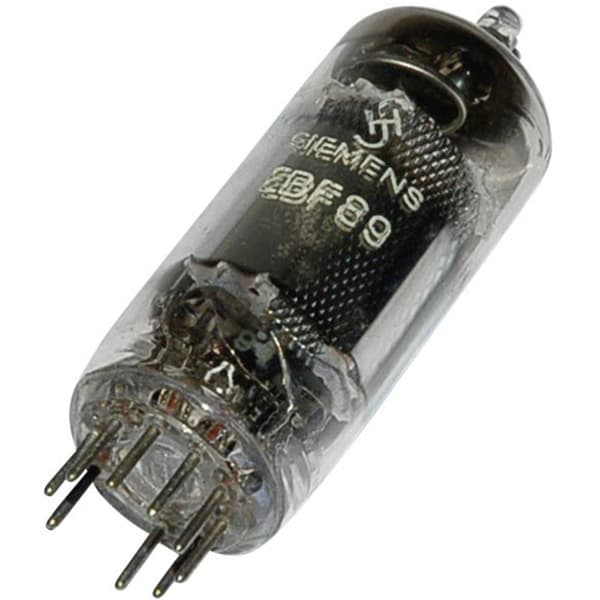 Siemens EBF 89 = 6 DC 8 Elektronrör Dubbeldiod-pentod 250 V 9 mA Antal poler: 9 Sockel: Noval Innehåll 1 st