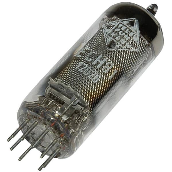 BTB Vertrieb ECH 81 = 6 AJ 8 = 6I1P Elektronrör Triod-heptod 100 V, 160 V 13.5 mA, 11 mA Antal poler: 9 Sockel: Noval I