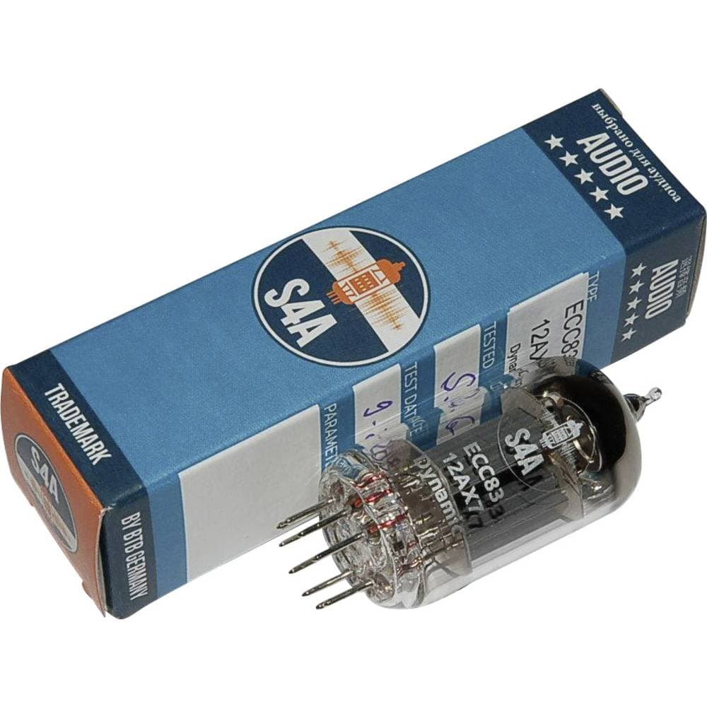 ECC83 S4A Dynamic Sound Elektronrör Utvalt för Audio & Studio Dubbeltriod Antal poler: 9 Sockel: Noval Innehåll 1 st