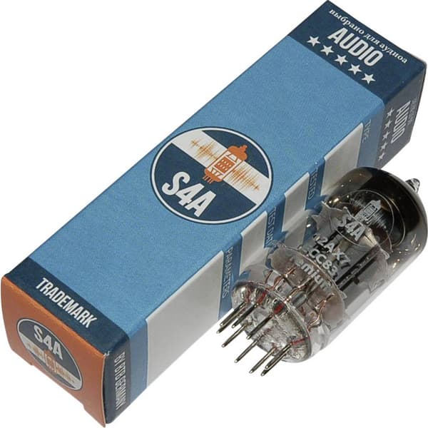 BTB Vertrieb ECC83 S4A Premium Elektronrör Utvalt för Audio & Studio Dubbeltriod Antal poler: 9 Sockel: Noval Innehåll