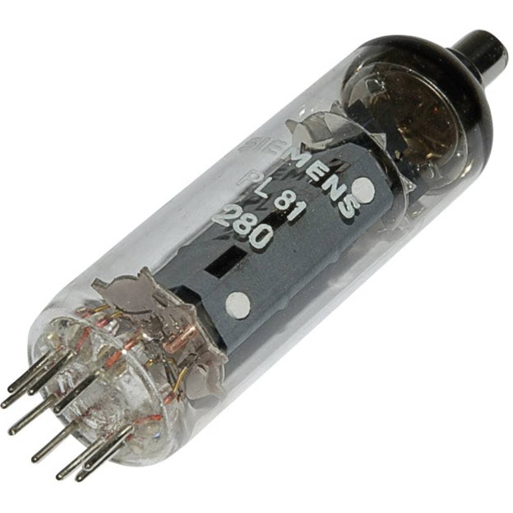 PL 81 = 21 A 6 Elektronrör Pentod 170 V 45 mA Antal poler: 9 Sockel: Noval Innehåll 1 st