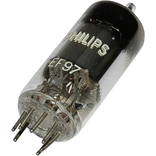 Philips EF 97 Elektronrör Pentod 25 V 2.7 mA Antal poler: 7 Sockel: Miniatyr Innehåll 1 st
