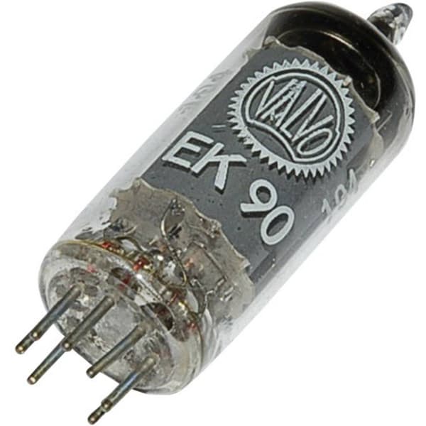 VALVO EK 90 = 6 BE 6 Elektronrör Heptod 100 V 2.8 mA Antal poler: 7 Sockel: B7G Innehåll 1 st