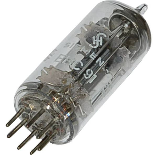 BTB Vertrieb EBC 91 = 6 AV 6 Elektronrör Dubbeldiod-triod 250 V 1.2 mA Antal poler: 7 Sockel: B7G Innehåll 1 st