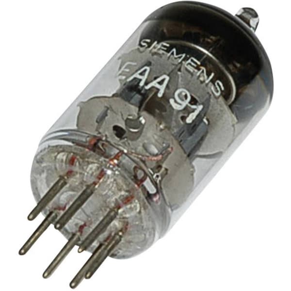 Siemens EAA/EB 91 = 6 AL 5 Elektronrör Dubbeldiod 420 V 9 mA Antal poler: 7 Sockel: Miniatyr Innehåll 1 st