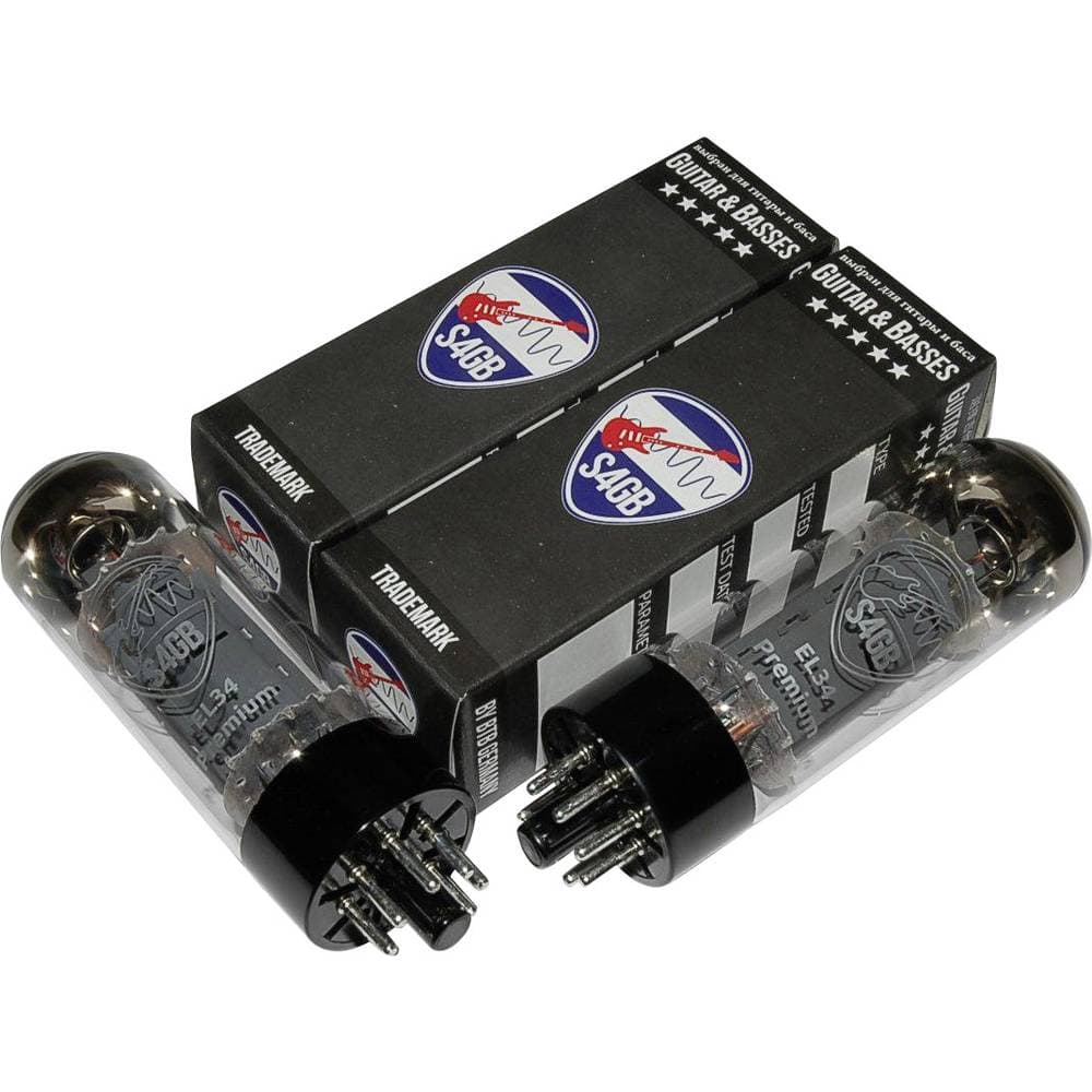 EL34 S4GB Premium elektronrör matchade par Utvalt för Gitarr & bas Ändpentod Antal poler: 8 Sockel: Oktal Innehåll 2 st