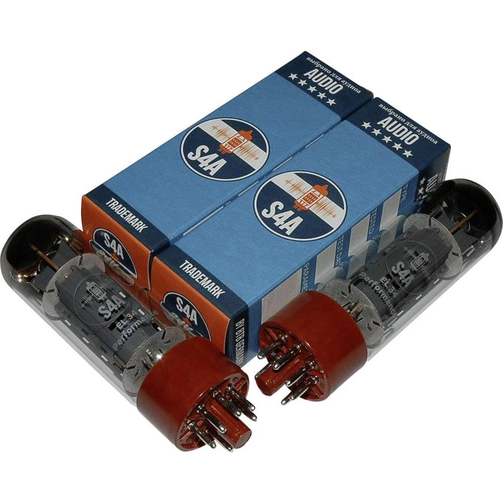 EL34 S4A Performance elektronrör matchade par Utvalt för Audio & Studio Ändpentod Antal poler: 8 Sockel: Oktal Innehåll