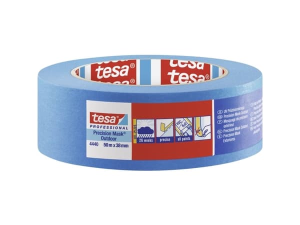 tesa PRECISION OUTDOOR 04440-00003-00 Crepebånd tesa® Professional Blå (L x B) 50 m x 38 mm 1 stk