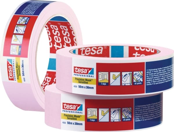 tesa PRECISION SENSITIVE 04333-00020-02 Crepebånd Malertape® Lys rosa (L x B) 50 m x 38 mm 1 stk