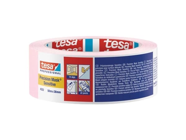 tesa PRECISION SENSITIVE 04333-00020-02 Crepebånd Malertape® Lys rosa (L x B) 50 m x 38 mm 1 stk