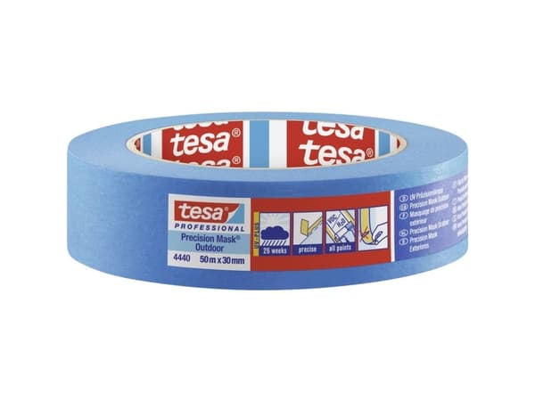 tesa PRECISION OUTDOOR 04440-00002-00 Crepebånd tesa® Professional Blå (L x B) 50 m x 30 mm 1 stk